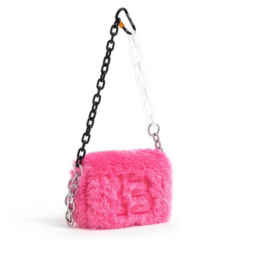 Bimba Y Lola Pink Fur Bag